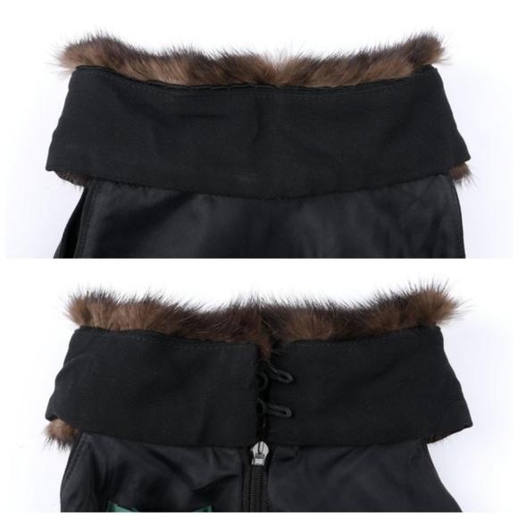 Lauren Ralph Lauren Collection Black Mink Fur Collar Halter Evening Dress Gown - Picture 15 of 16